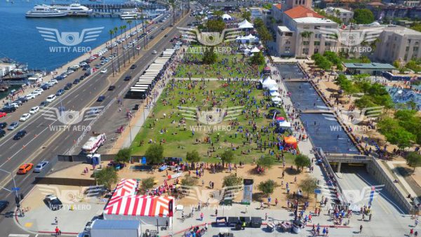 San Diego Rock and Roll Marathon Stock Aerial Images 1